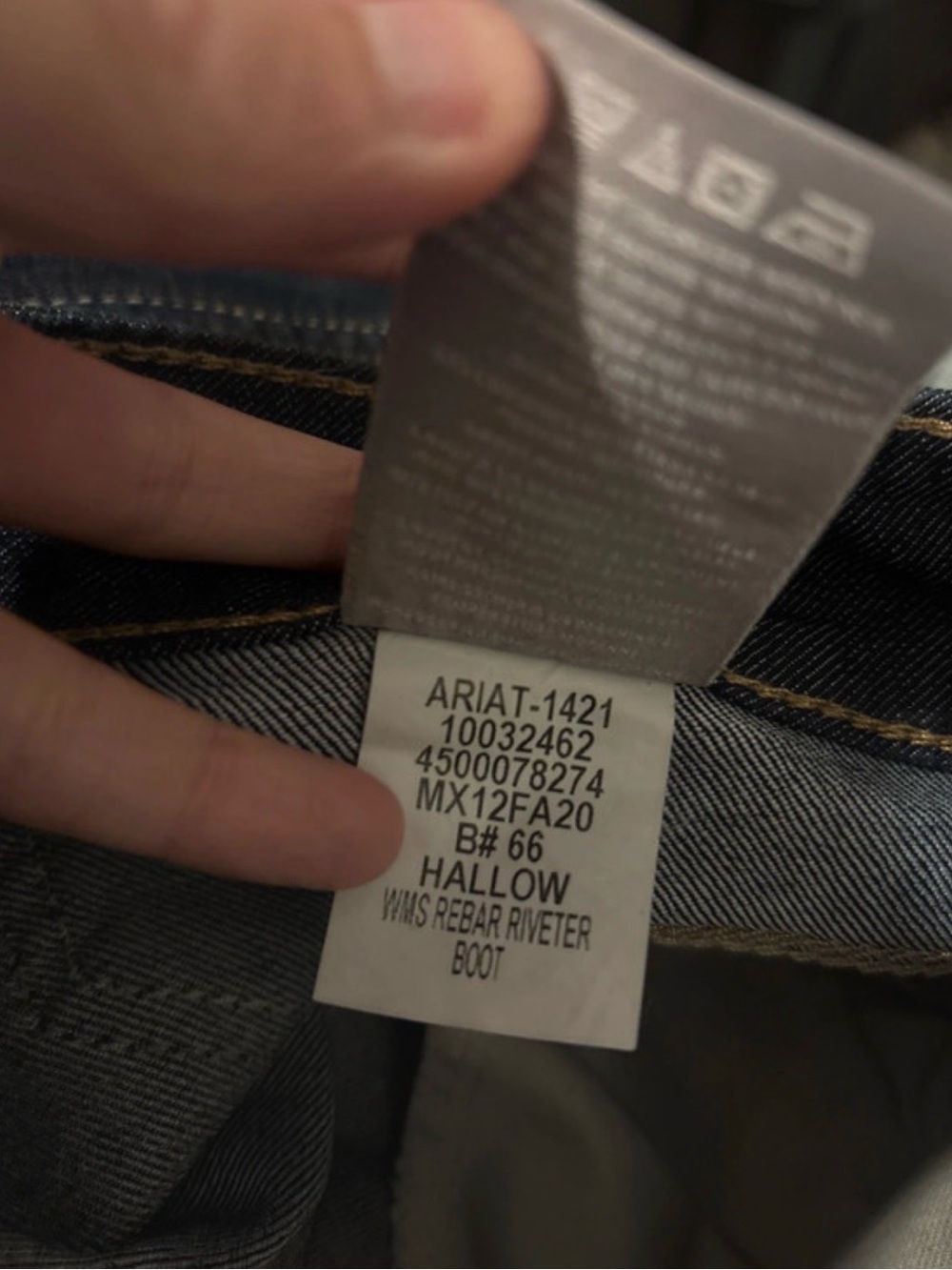 Ariat Women’s Dark Indigo Bootcut Cargo Jeans - Picture 8 of 8